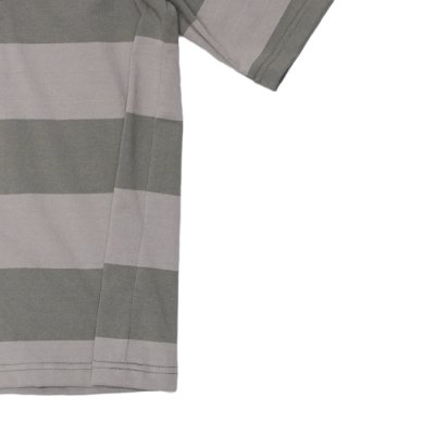画像5: BARBARIAN（バーバリアン）Light Weight Rugby Collar Shirt S/S（ライトウェイト ラグビーカラーシャツS/S） ”3 Stripes" / Grey×Graphite（グレー×グラファイト）