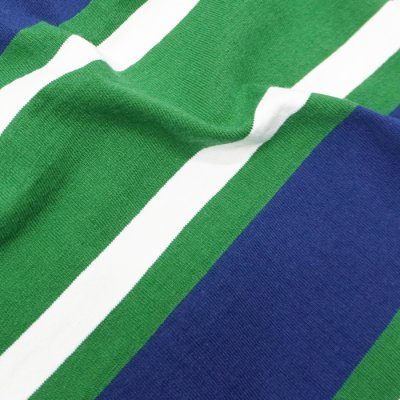 画像6: BARBARIAN（バーバリアン）Light Weight Rugby Collar Shirt S/S（ライトウェイト ラグビーカラーシャツS/S） ”Bold Soho Stripes" / Pine×White×Dark Ocean（ペイン×ホワイト×ダークオーシャン） 
