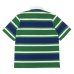 画像2: BARBARIAN（バーバリアン）Light Weight Rugby Collar Shirt S/S（ライトウェイト ラグビーカラーシャツS/S） ”Bold Soho Stripes" / Pine×White×Dark Ocean（ペイン×ホワイト×ダークオーシャン）  (2)