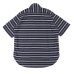 画像2: Post O'Alls（ポストオーバーオールズ）No,1 Shirt S/S（No,1シャツ S/S）"Holizontal Stripe" / Navy（ネイビー） (2)