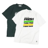 free rage（フリーレイジ）リサイクルコットンプリントTee / White（ホワイト）・Sumi（スミクロ）
