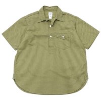 Post O'Alls（ポストオーバーオールズ）NAVY CUT SS（ネイビーカットSS）Seersucker / Olive（オリーブ）