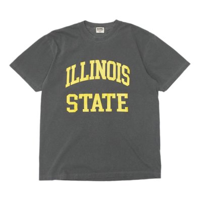 画像1: BARNS OUTFITTERS (バーンズアウトフィッターズ) Re:Producter S/S Print T-Shirt（リプロダクターS/SプリントTシャツ）”ILLINOIS＂/ Black（ブラック）