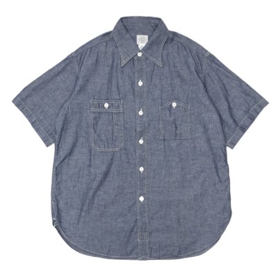 画像1: Post O'Alls（ポストオーバーオールズ）No,6 Shirt S/S（No,6 シャツ S/S）"Classic Chambray" / Indigo（インディゴ）