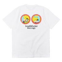 ＜30%OFF＞free rage（フリーレイジ）リサイクルコットンプリントTee "Frank&Rachel"/ White（ホワイト）