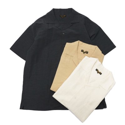 画像1: *A VONTADE（アボンタージ）Open Collar Shirts（オープンカラーシャツ）Cotton Linen Chambray/Ecru（エクリュ）・Beige（ベージュ）・Black（ブラック）