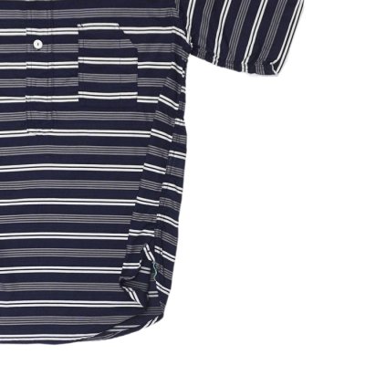 画像6: 【PointUp10%11/10迄】Post O'Alls（ポストオーバーオールズ）No,1 Shirt S/S（No,1シャツ S/S）"Holizontal Stripe" / Navy（ネイビー）
