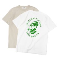 free rage（フリーレイジ）リサイクルコットンプリントTee / Sand（サンド）・White（ホワイト）