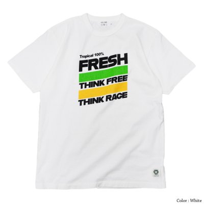 画像6: free rage(フリーレイジ)リサイクルコットンプリントTee "FRESH"/ White(ホワイト)・Sumi(スミクロ)※サイズXLのみ