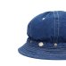 画像2: DECHO（デコー）STANDARD KOME HAT（スタンダードコメハット）COTTON LINEN DENIM/S.Blue（S.ブルー） (2)