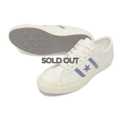 画像3: CONVERSE（コンバース）STAR&BARS（スター&バーズ）"US LEATHER" / Off White×Blue（オフホワイト×ブルー）