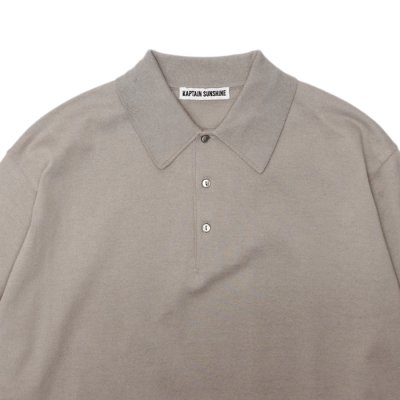 画像3: 【PointUp10%11/10迄】KAPTAIN SUNSHINE(キャプテンサンシャイン)Cotton Knit Polo Shirt(コットンニットポロシャツ)/ Taupe(トープ)