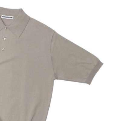 画像4: 【PointUp10%11/10迄】KAPTAIN SUNSHINE(キャプテンサンシャイン)Cotton Knit Polo Shirt(コットンニットポロシャツ)/ Taupe(トープ)