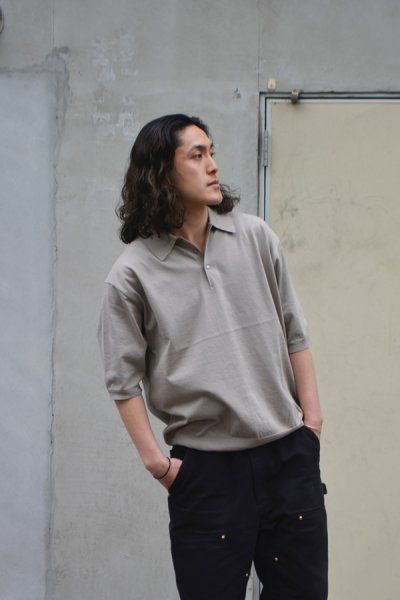 画像7: 【PointUp10%11/10迄】KAPTAIN SUNSHINE(キャプテンサンシャイン)Cotton Knit Polo Shirt(コットンニットポロシャツ)/ Taupe(トープ)