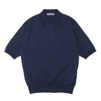 KAPTAIN SUNSHINE（キャプテンサンシャイン）Cotton Knit Polo Shirt（コットンニットポロシャツ）/ Navy（ネイビー）