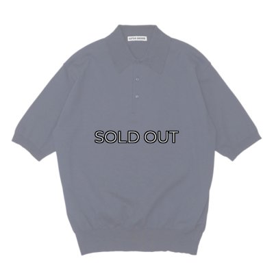 画像1: ＜30%OFF＞KAPTAIN SUNSHINE（キャプテンサンシャイン）Cotton Knit Polo Shirt（コットンニットポロシャツ）/ Navy（ネイビー）