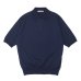 画像1: KAPTAIN SUNSHINE（キャプテンサンシャイン）Cotton Knit Polo Shirt（コットンニットポロシャツ）/ Navy（ネイビー） (1)