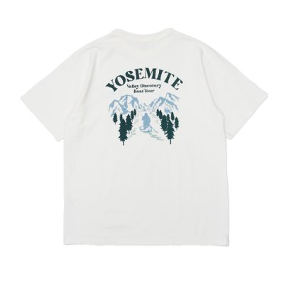 画像2: BARNS OUTFITTERS (バーンズアウトフィッターズ) Tough Neck S/S Print T-Shirt (タフネックプリントTシャツ) "YOSEMITE" / White(ホワイト)
