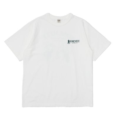 画像1: BARNS OUTFITTERS (バーンズアウトフィッターズ) Tough Neck S/S Print T-Shirt (タフネックプリントTシャツ) "YOSEMITE" / White(ホワイト)