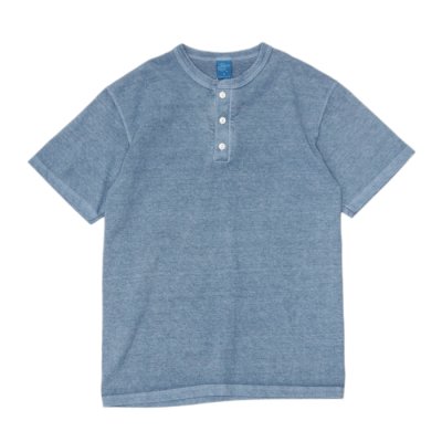 画像1: Good On（グッドオン）Short Sleeve Henley Neck Tee（ショートスリーブヘンリーネックTシャツ）"Pigment Dye" / Ajisai（アジサイ）