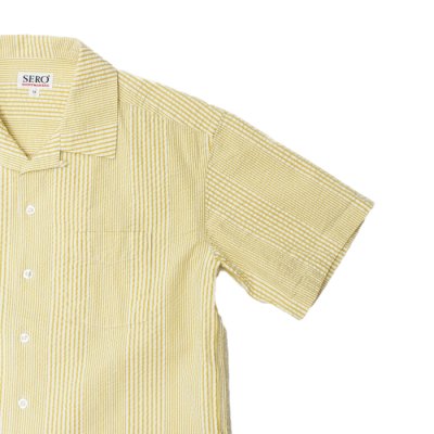 画像4: 『OUTLET』SERO(セロ)Short Sleeve Open Collar Shirt(ショートスリーブオープンカラーシャツ)"Seersucker" / Yellow(イエロー)