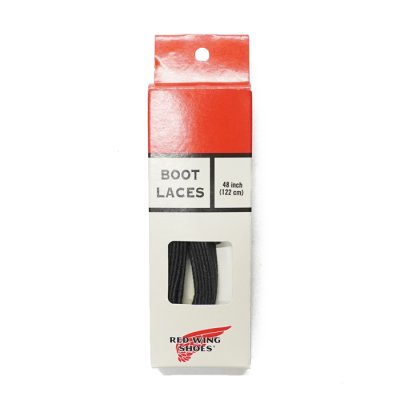 画像1: RED WING（レッドウィング）FLAT WAXED SHOE LACES（フラットワックスドシューレース）122cm（7ホール対応）/Black（ブラック）※メール便発送可※