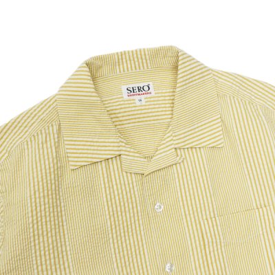 画像3: 『OUTLET』SERO(セロ)Short Sleeve Open Collar Shirt(ショートスリーブオープンカラーシャツ)"Seersucker" / Yellow(イエロー)