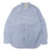 画像1: F.O.B FACTORY（エフオービーファクトリー）BAND COLLAR SHIRT（バンドカラーシャツ）"STRIPE" / Blue（ブルー） (1)