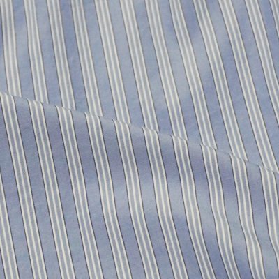 画像6: F.O.B FACTORY(エフオービーファクトリー)BAND COLLAR SHIRT(バンドカラーシャツ)"STRIPE" / Blue(ブルー)