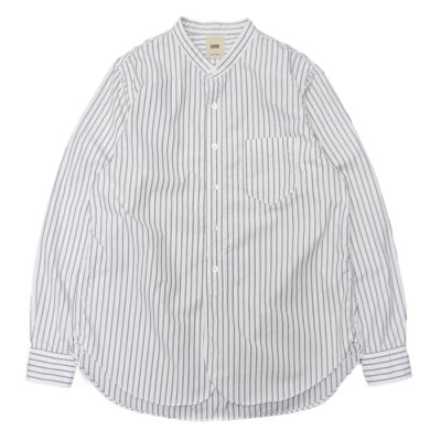 画像1: F.O.B FACTORY（エフオービーファクトリー）BAND COLLAR SHIRT（バンドカラーシャツ）"STRIPE" / White（ホワイト）