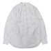 画像1: F.O.B FACTORY（エフオービーファクトリー）BAND COLLAR SHIRT（バンドカラーシャツ）"STRIPE" / White（ホワイト） (1)