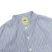 画像3: F.O.B FACTORY（エフオービーファクトリー）BAND COLLAR SHIRT（バンドカラーシャツ）"STRIPE" / Blue（ブルー）