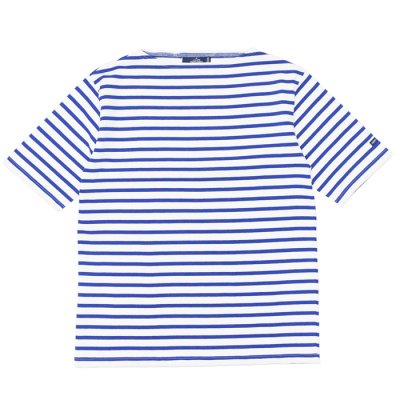 画像1: SAINT JAMES（セントジェームス）OUESSANT SHORT SLEEVE（ウエッソンショートスリーブ）/ NEIGE×GITANE（ホワイト×ロイヤルブルー）