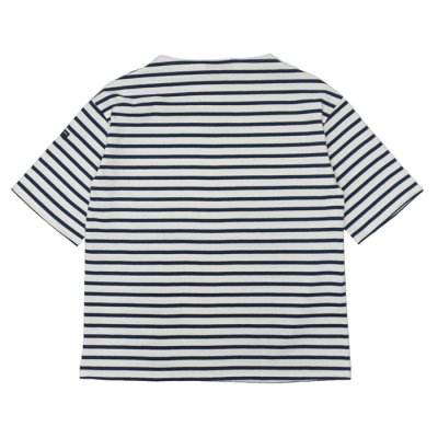 画像2: SAINT JAMES（セントジェームス）TEE LOOSE（五分袖ドロップショルダー）/ ECUME×ENCRE（ナチュラル×ネイビー）