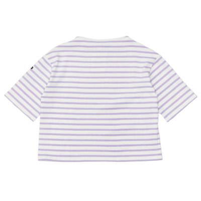 画像2: SAINT JAMES（セントジェームス）TEE LOOSE（五分袖ドロップショルダー）"Women” / NEIGE×LAILAS（ホワイト×ライラック）
