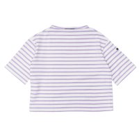 SAINT JAMES（セントジェームス）TEE LOOSE（五分袖ドロップショルダー）"Women” / NEIGE×LAILAS（ホワイト×ライラック）
