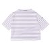 画像1: SAINT JAMES（セントジェームス）TEE LOOSE（五分袖ドロップショルダー）"Women” / NEIGE×LAILAS（ホワイト×ライラック） (1)