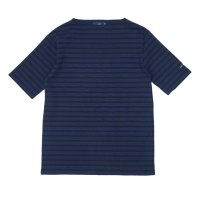 SAINT JAMES（セントジェームス）OUESSANT SHORT SLEEVE（ウエッソンショートスリーブ）/ NAVY×NOIR（ネイビー×ブラック）
