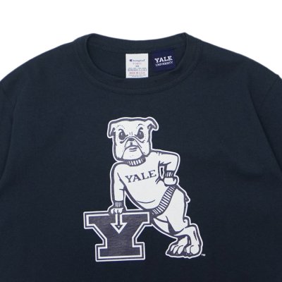 画像6: Champion(チャンピオン)"New" T1011 US Print T-Shirt(ティーテンイレブンUSプリントTシャツ)"YALE・Made in USA"/ White(ホワイト)・Navy(ネイビー)