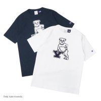Champion（チャンピオン）T1011 US Print T-Shirt（ティーテンイレブンUSプリントTシャツ）"YALE"/ White（ホワイト）・Navy（ネイビー）