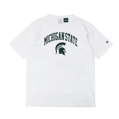 画像2: Champion（チャンピオン）T1011 US Print T-Shirt（ティーテンイレブンUSプリントTシャツ）"MICHIGAN STATE"/ White（ホワイト）・Moss Green（モスグリーン）