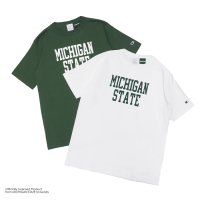 Champion（チャンピオン）T1011 US Print T-Shirt（ティーテンイレブンUSプリントTシャツ）"MICHIGAN STATE" / White（ホワイト）・Green（グリーン）
