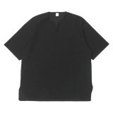 blurhms ROOTSTOCK（ブラームスルーツストック）Rough&Smooth Thermal Over-Neck S/S（ラフ&スムースサーマルオーバーネックシャツS/S）/ Black（ブラック）