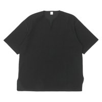 blurhms ROOTSTOCK（ブラームスルーツストック）Rough&Smooth Thermal Over-Neck（ラフ&スムースサーマルオーバーネックシャツ）/ Black（ブラック）