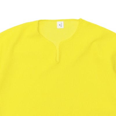 画像3: blurhms ROOTSTOCK（ブラームスルーツストック）Rough&Smooth Thermal Over-Neck（ラフ&スムースサーマルオーバーネックシャツ）/ Yellow（イエロー）