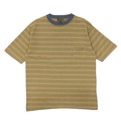 画像1: Nigel Cabourn（ナイジェル・ケーボン）9.5oz BORDER H/S T-SHIRT（9.5ozボーダーハーフスリーブTシャツ）/ Khaki（カーキ）