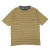 画像1: Nigel Cabourn（ナイジェル・ケーボン）9.5oz BORDER H/S T-SHIRT（9.5ozボーダーハーフスリーブTシャツ）/ Khaki（カーキ） (1)