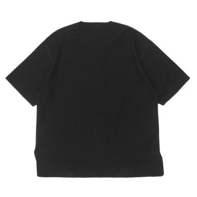 画像2: blurhms ROOTSTOCK（ブラームスルーツストック）Rough&Smooth Thermal Over-Neck（ラフ&スムースサーマルオーバーネックシャツ）/ Black（ブラック）