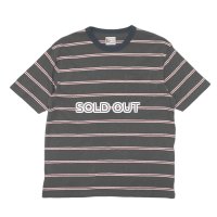 felco（フェルコ） S/S Crew Pocket Tee（S/SクルーポケットTシャツ）”CRESER STRIPE" / Deep Black-White×Burgundy Stripe（ダークブラック-ホワイト×バーガンディストライプ）