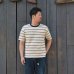 画像7: felco（フェルコ） S/S Crew Pocket Tee（S/SクルーポケットTシャツ）”CRESER STRIPE" / Deep Black-White×Burgundy Stripe（ダークブラック-ホワイト×バーガンディストライプ）